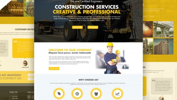 construction web design in Toronto