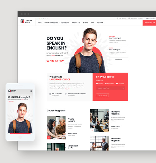 Website design example
