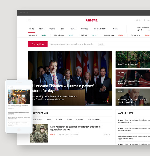 Website design example