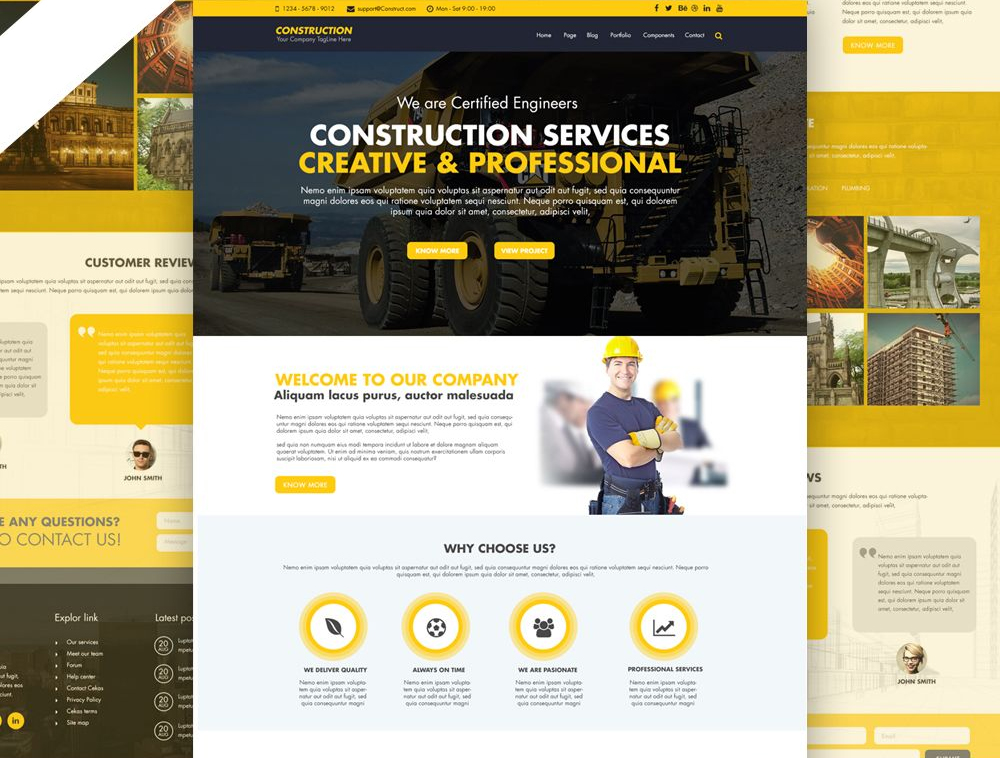 construction web design in Toronto