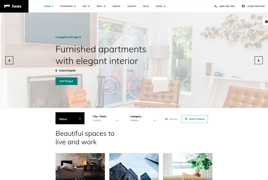 Real estate website design website design by BridgeWeb