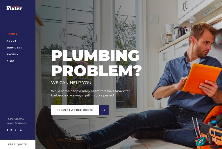 Plumbing and trades website design website design by BridgeWeb