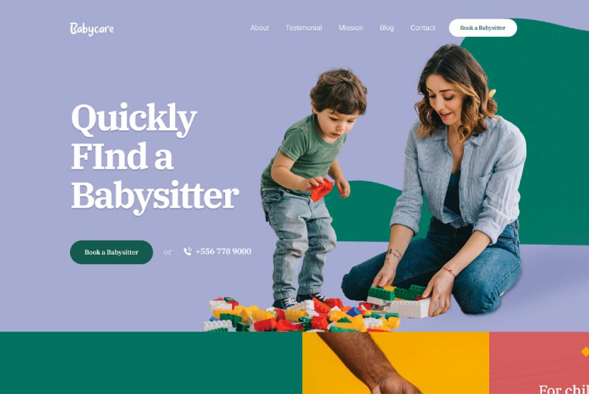 Childcare website design website design by BridgeWeb