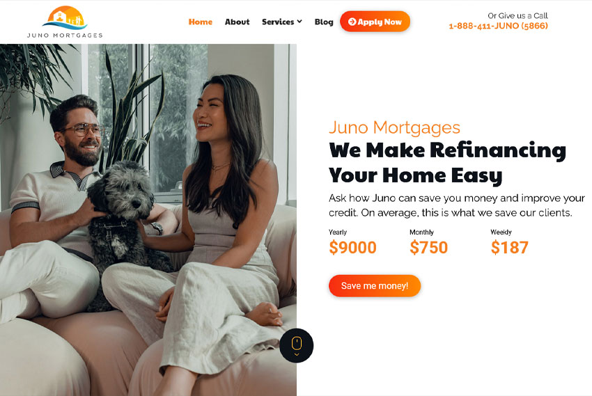 Mortgage broker website design Ontario website design by BridgeWeb