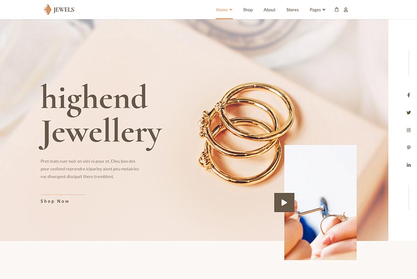 Luxury jewellery ecommerce website design website design by BridgeWeb