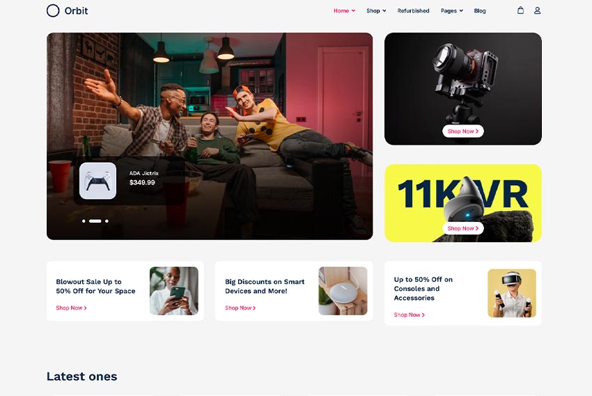 Electronics ecommerce website design website design by BridgeWeb