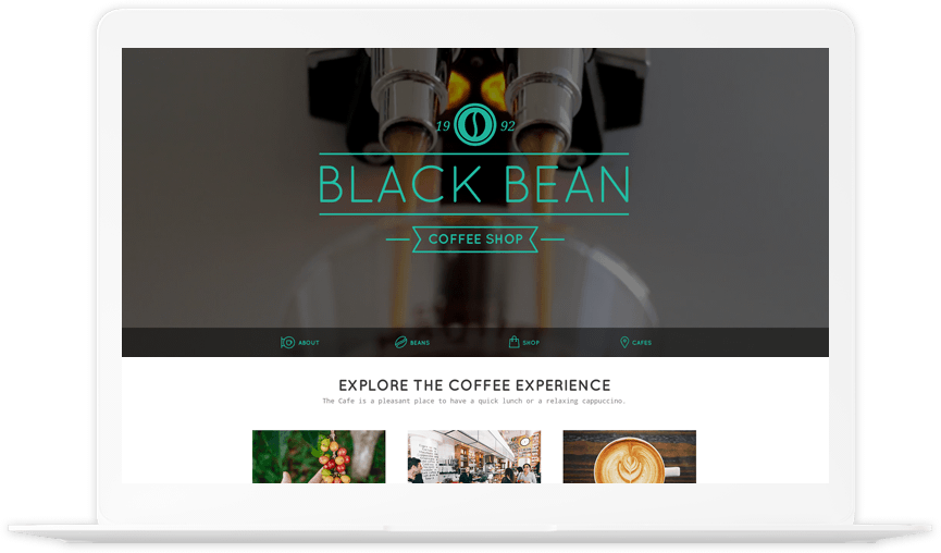 Website shown on a mobile device