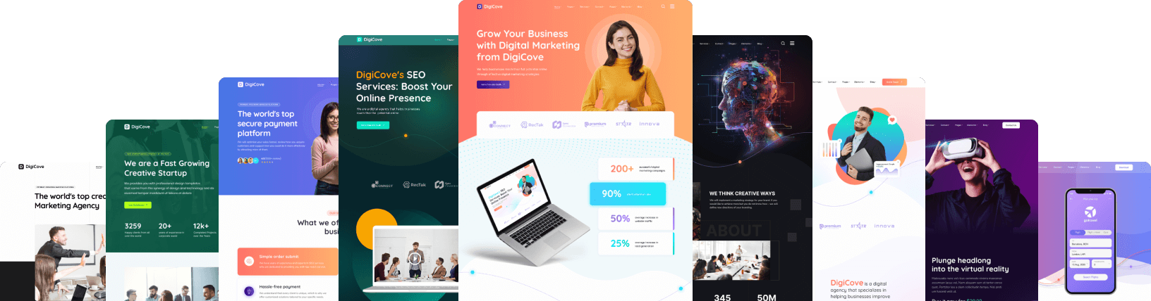 Landing page design example