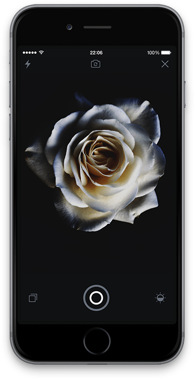 Website shown on an iPhone