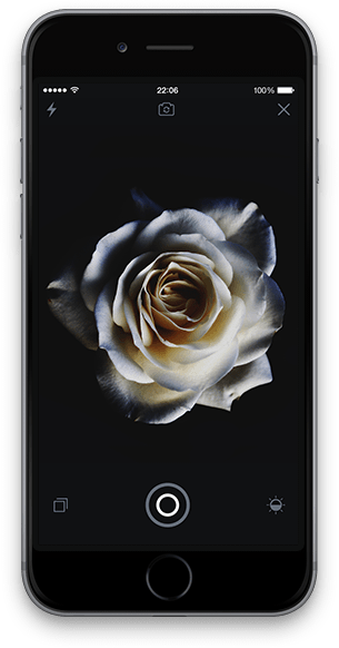 Website shown on an iPhone