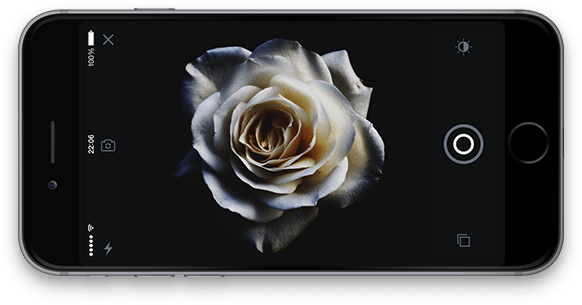 Website shown on an iPhone