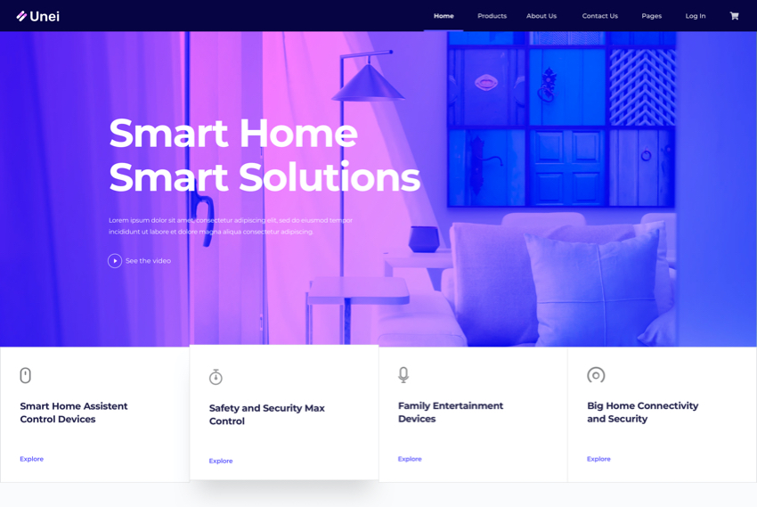 Smart home ecommerce website design website design by BridgeWeb