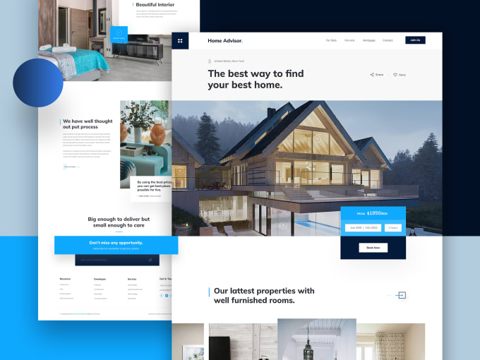 Web page template design