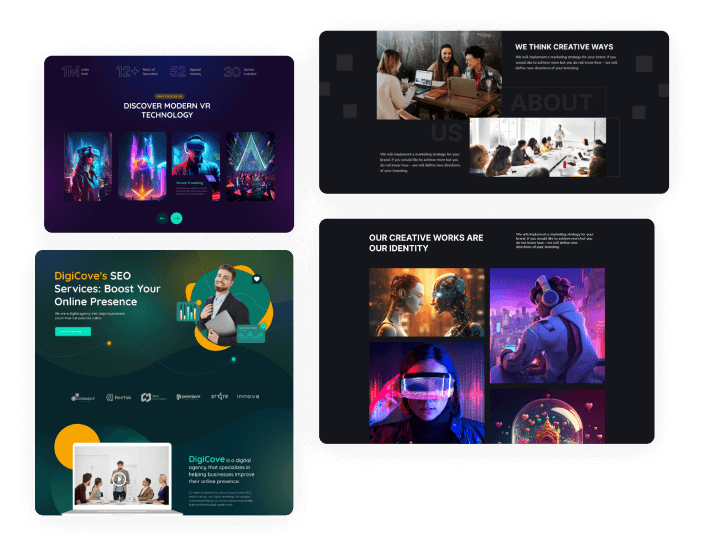 Landing page design example
