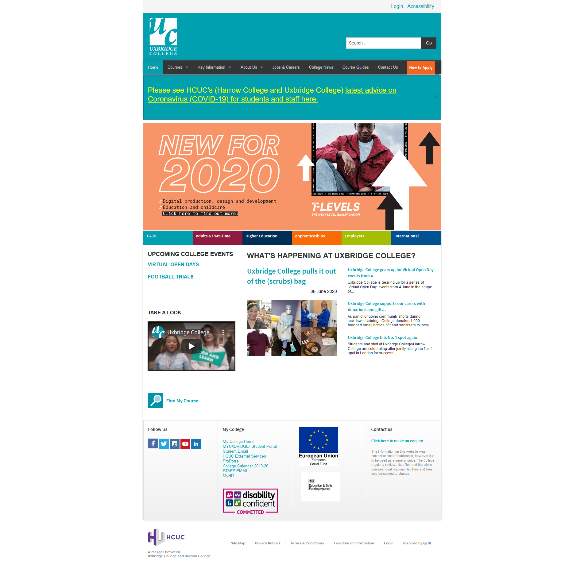 College website design website design by BridgeWeb