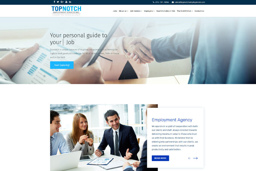 Recruitment agency website design website design by BridgeWeb