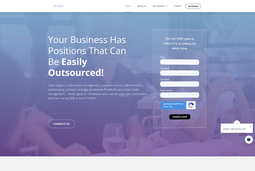 Offshore staffing website design website design by BridgeWeb