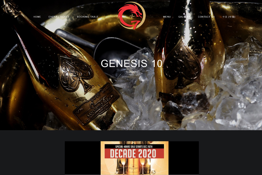 Event venue website design Toronto website design by BridgeWeb