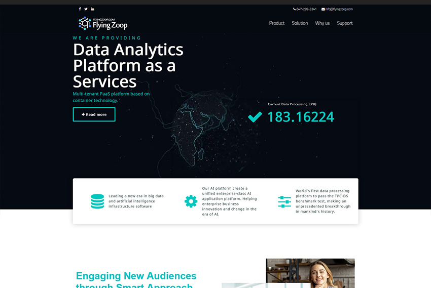 Machine learning platform website design website design by BridgeWeb
