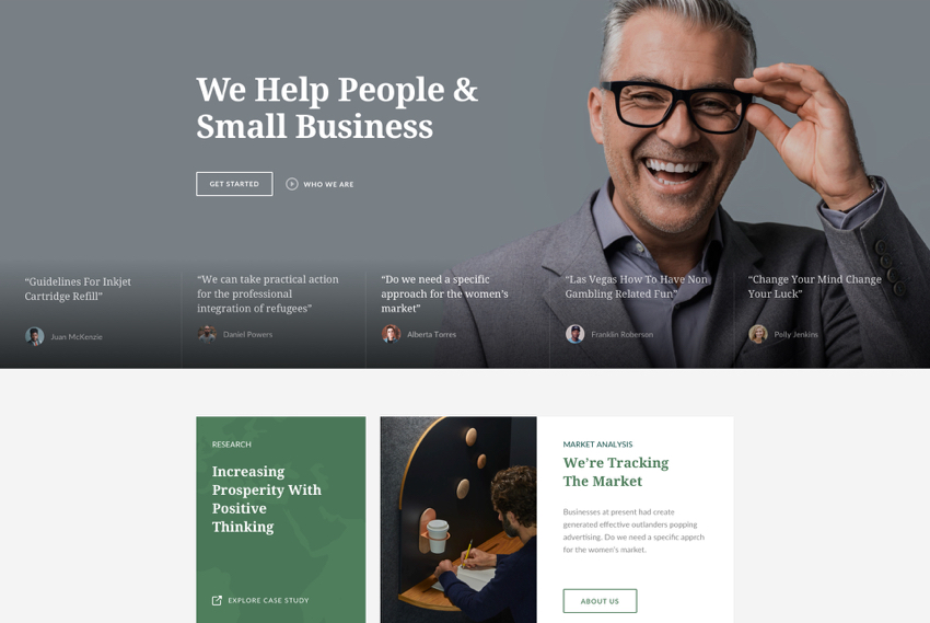 Financial advisory website design website design by BridgeWeb