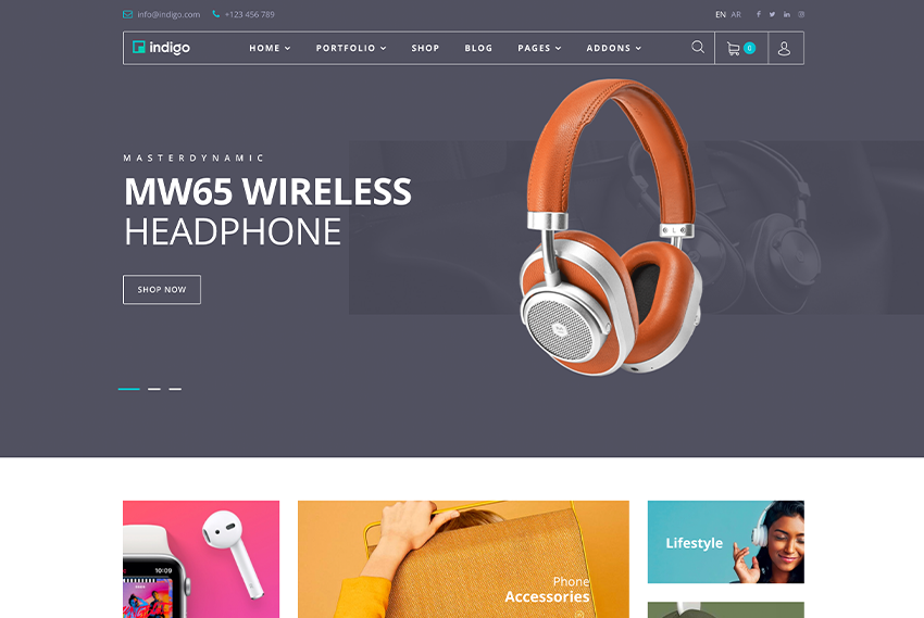 Consumer electronics ecommerce website design website design by BridgeWeb