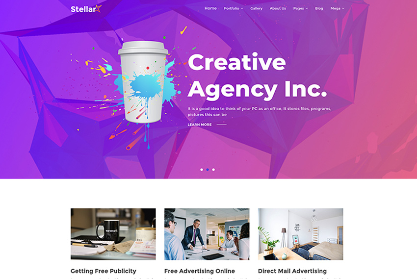 Advertising agency website design website design by BridgeWeb