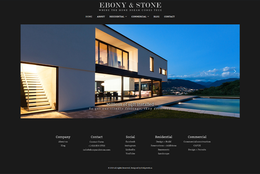 Construction consultancy website design website design by BridgeWeb