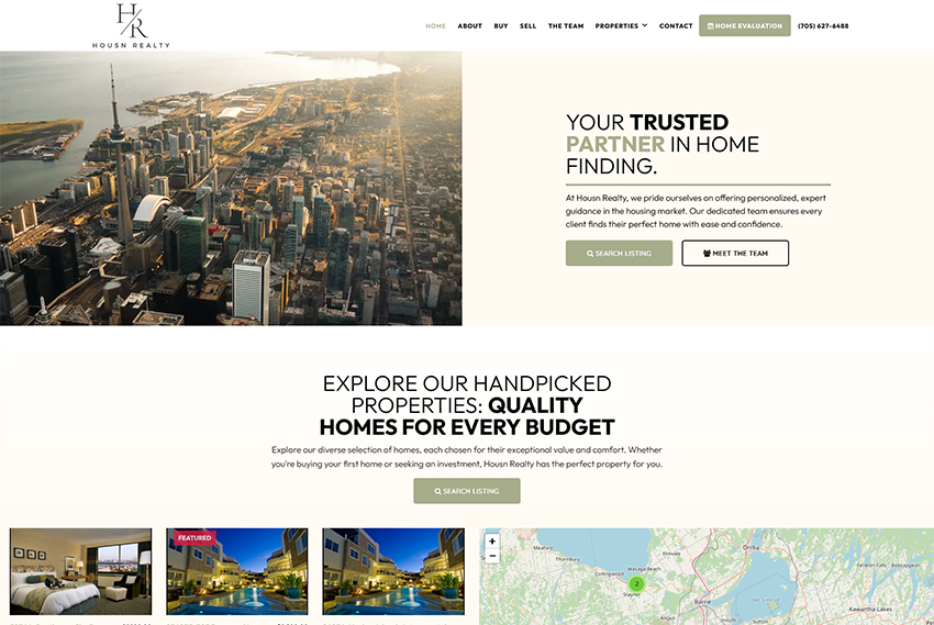 Real estate agent website design website design by BridgeWeb