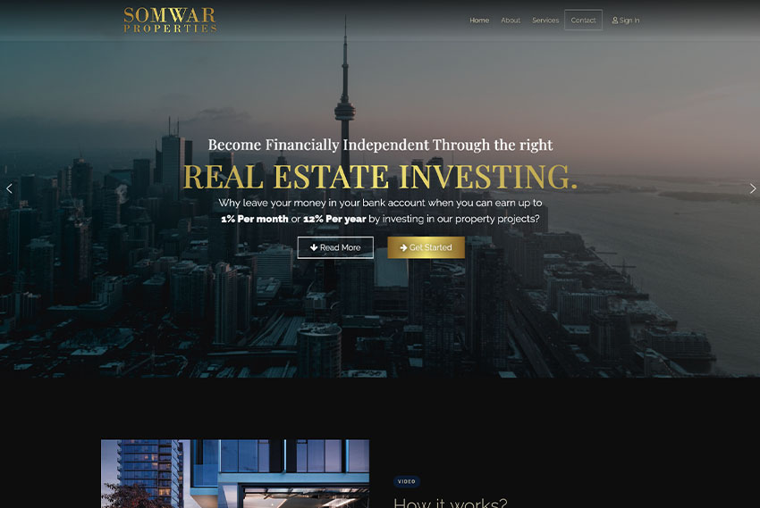 Commercial real estate website design website design by BridgeWeb